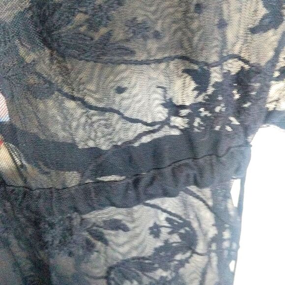 Johnny WAS 🖤 Black Lace Sheer Top - Picture 5 of 13